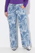 Jean 5 poches, coupe Wide Legs, imprimé au laser