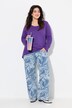 Jean 5 poches, coupe Wide Legs, imprimé au laser