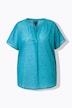 Blouse, zebrapatroon, A-lijn, V-hals, halve mouwen
