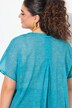 Blouse, zebrapatroon, A-lijn, V-hals, halve mouwen