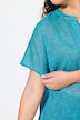 Blouse, zebrapatroon, A-lijn, V-hals, halve mouwen