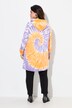 Hoodie, A-form, batiktryk, afrundet søm