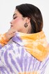 Hoodie, A-form, batiktryk, afrundet søm