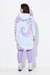 Hoodie, A-form, batiktryk, afrundet søm