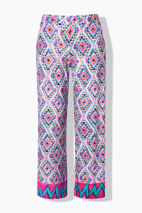Pantalón con cintura elástica, pierna recta y ancha, ri