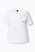 T-skjorte, blomsterbrosje, klassisk, rund hals, halvermet