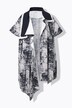 Veste longue, imprimé all-over, coupe Straight Fit plus longue que la normale