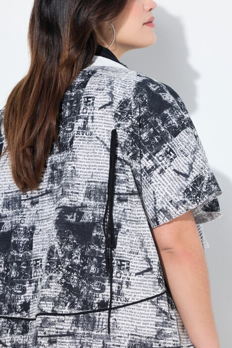 Chaqueta, ajuste Straight Fit más largo, estampado por toda la prenda