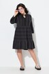 Tunic, A-line, muslin, stripes, flounces