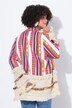 Giacca aperta a kimono con righe e monete