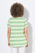 Stribet t-shirt, sol, A-form, V-udskæring, korte ærmer