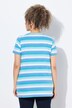 Stribet t-shirt, sol, A-form, V-udskæring, korte ærmer
