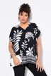 Tuniek, bloemen, oversized, V-hals, halve mouwen