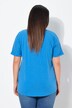 Camiseta, con hojas, amplia, cuello redondo, media manga