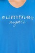T-shirt con scritta, volant, scollo a V e mezze maniche