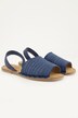 Slingback-sandaler, raffia, ruskind, bredde H