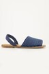 Slingback-sandaler, raffia, ruskind, bredde H