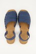 Slingback-sandaler, raffia, ruskind, bredde H