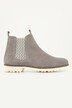 Suède Chelsea boots, patroon inzet, uitneembaar voetbed, wijdte H