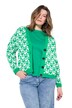 Rozepínací svetr, oversize, srdce