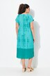 Kaftan, linblanding, batikkmønster, V-hals, halvermet