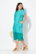 Kaftan, linblanding, batikkmønster, V-hals, halvermet