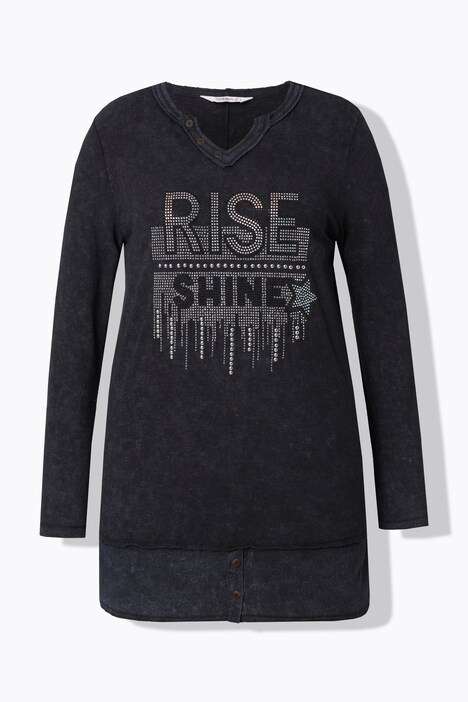 Langermet skjorte, comfort fit, glitter stone statement