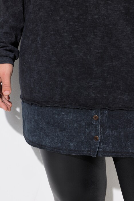 Langermet skjorte, comfort fit, glitter stone statement