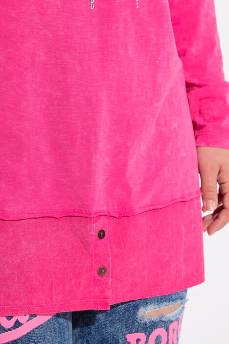 Langermet skjorte, comfort fit, glitter stone statement