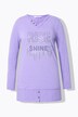 T-shirt coupe Comfort Fit, manches longues, message avec petits strass scintillants