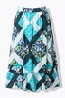 Jupe maxi doublée. Taille élastique. Coupe évasée