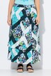 Jupe maxi doublée. Taille élastique. Coupe évasée