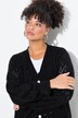 Cardigan with long frilly sleeves
