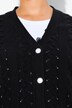 Cardigan with long frilly sleeves