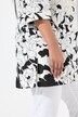 Chaqueta, estructura acanalada, cuello con solapa, flor desmontable