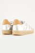Sneaker, Metallic-læderlook, bredde H