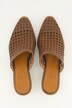 Leren muiltjes, gevlochten look, nappaleer, wijdte H