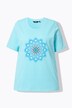 T-shirt, motif mandala. Col rond et manches courtes. Coupe évasée