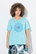 T-shirt, motif mandala. Col rond et manches courtes. Coupe évasée