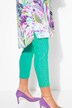 A-line feather print lacy V-neck tunic