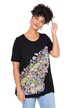 Tričko, A střih, květinový motiv