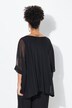 Bluse, oversized, blomsterkant, uigennemsigtig top