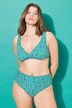 Top de bikini, rellenos blandos extraíbles, estampado ikat