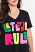 T-shirt, A-form, LOVE-flokprint