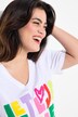 T-shirt, A-form, LOVE-flokprint
