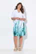 Robe en lin, décolleté en V et manches courtes