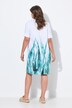 Robe en lin, décolleté en V et manches courtes