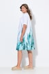 Robe en lin, décolleté en V et manches courtes