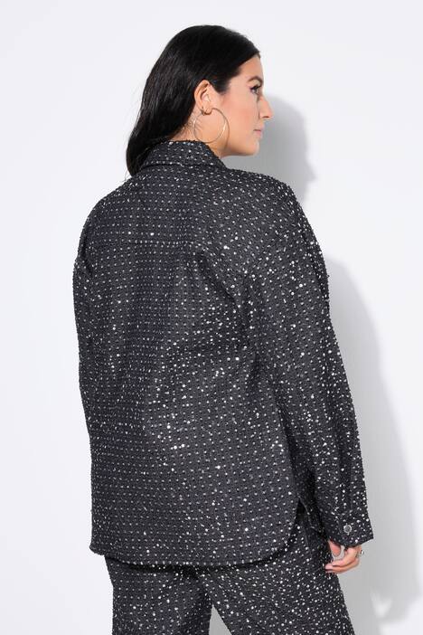 Camisa, oversize, lentejuelas, look vaquero