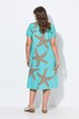 Robe en lin, décolleté rond et manches courtes